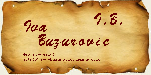 Iva Buzurović vizit kartica